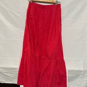 Abercrombie & Fitch Pride Poplin Tiered Maxi Skirt size SP